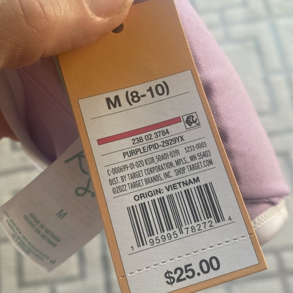 Kona Sol Bandeau Terry Cloth lavender & White Swim top NWT Size Medium - Picture 6 of 8